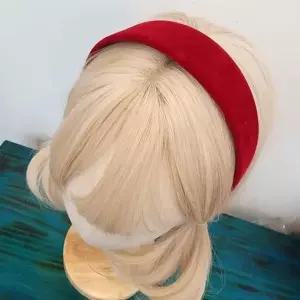 [MEJ42L3S66]레드 겨울헤어밴드 벨벳 베이직 머리띠