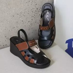 6cm 굽 여성 샌들 통굽 여름 스트랩 중굽샌들_25574292