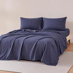 AMAZON BASICS 시트 세트 양이온 극세사 매트리스 주름 침구, 및 방지 2개, 딥 세트, 4피스 포켓 쉬운 베개 커버 플랫 핏, 관리가 침구 1개,
