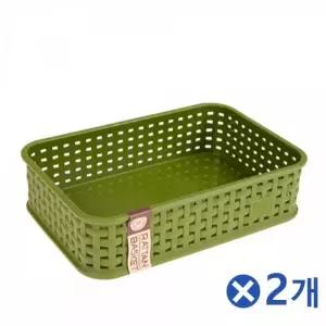 [하프클럽/]바스켓 바구니 직사각 소품바구니 3호 색상랜덤 욕실