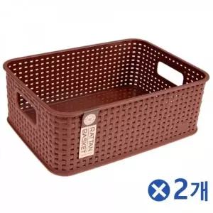 [하프클럽/]톤 직사각 소품바구니 4호 라탄스타일 바스켓 플라스틱 정리함