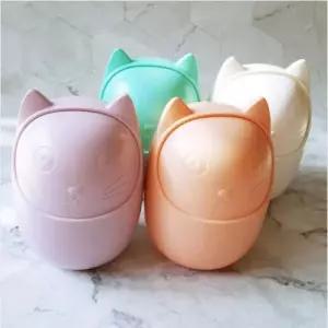 [하프클럽/]고양이 장난감 수납통 핑크 민트 베이지 화이트 귀여운 1개 소품