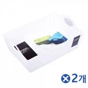 [하프클럽/]화이트 바구니 수납 바스켓 소품 플라스틱바구니 사각 플라스틱