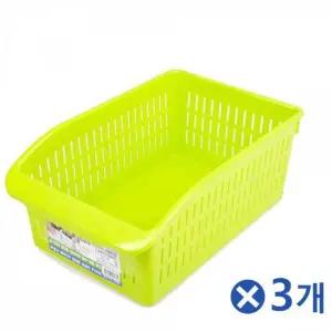 [하프클럽/]연두색 플라스틱 수납바구니 소스통 조미료 양념통 다용도정리