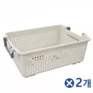 [하프클럽/]베이지 바스켓 수납 문구수납함 다용도 문구 정리함 플라스틱