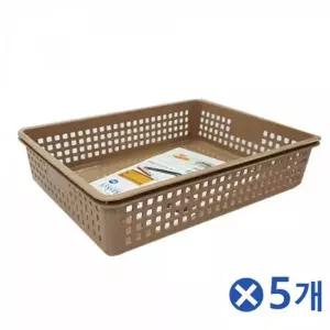 [하프클럽/]튼튼한 브라운 다용도 수납 박스 정리 바구니 수납박스 5호