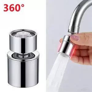 2모드 세면대 수도꼭지 노즐 360 회전식 스플래시백 에어레이터 주방 싱크대 가압식 버블러