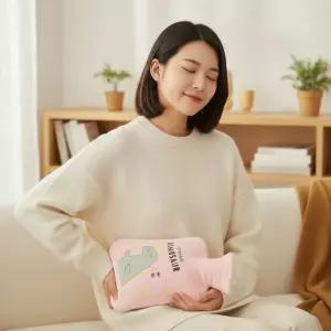 학생 어린이 공룡 보온물주머니 극세사 복부 생리통 온수찜질팩