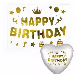 TBZ PWM-DK 레터링풍선스티커(생일왕관골드) 생일 파티