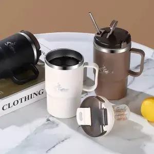 550ML 스테인레스 스틸 밀폐형 컵 차 커피 이중벽 보온컵 머그잔 보냉 및 머그컵
