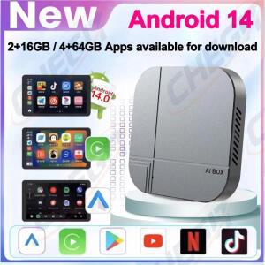 안드로이드 스마트 AI 박스 4G+64G/2G+32G 무선 CarPlay 오토 TV 유튜브 넷플릭스용 닛산 토요타 현대 포드