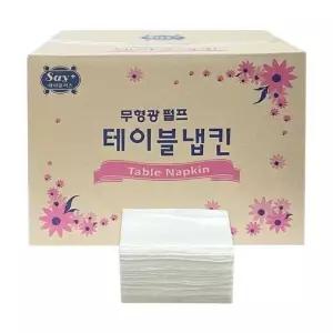 테이블냅킨 4200매 무형광 위생 티슈 대용량 정제펄프