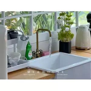 /6 bjd ob 소형 인형 집 가구 미니 모델 주방 DIY 싱크대//수도꼭지