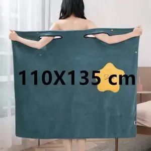 0X35 cm 여성은 한 목욕 타월을 입을 수 스냅 버튼이 있는 샤워기 및 수건용 극세사 가운