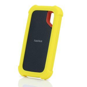 샌디스크 익스트림 포터블 500GB 1TB 2TB 4TB 신세대 외장 SSD용 LEFXMOHY 커버 케이스 교체 - 최대 1050MB/S SDSSDDE61 소프트 실리콘 포터텍티브 스킨 슬리브 옐로우