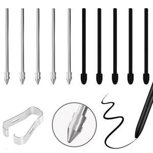 킨들 스크라이브 펜 10PCS, 프리미엄 펜과 호환되는 펜촉 교체 펜촉, 폴더가 있는 놀라운 1/2 플러스 디지털 4096 레벨(티타늄 5개와 펠트 팁 5개 없음)