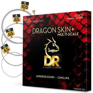 DR 스트링 베이스 기타 | 드래곤 스킨+ 코팅 스테인리스 스틸 DBSM-45 편안한 느낌과 긴 수명을 갖춘 우수한 사운드 멀티 스케일 미디엄 45-105 (DBSM-45)