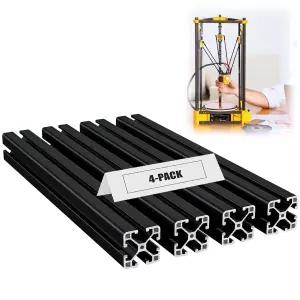 4Pcs 48 4040 T 슬롯 알루미늄 압출 프로파일 유럽 표준 양극 산화 선형 막대 레일 프레임 3D 프린터용