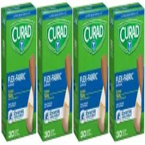 Curad - CUR47315_OLD 플렉스 패브릭 3/4인치 X 3인치 밴딩 30개(4팩)