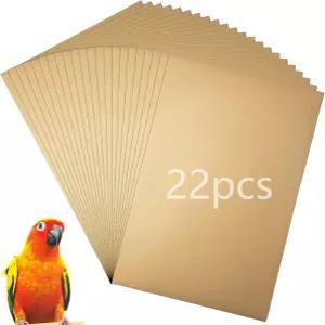 하밀레이 22 PCS 새 자갈 종이 페이지 앵무새 케이지 매트 17x11 인치 버디용 일회용 쿠션 패드