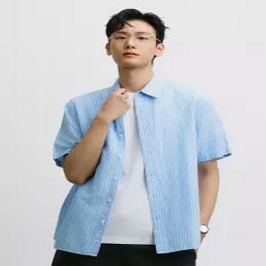 탑텐 남성 리넨블렌드 셔츠 반팔_MSG2WC1921 긴 반팔셔츠 2 6370852