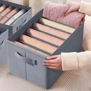 수납 상자 가정용 의류 분리 및 정리 접이식 대형 층별