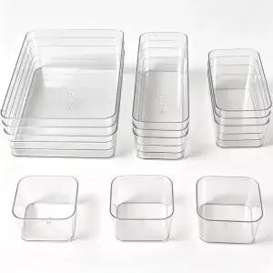 투명 서랍 정리함 다양한 사이즈 대용량 데스크탑 쥬얼리 문구류 메이크업 수납함