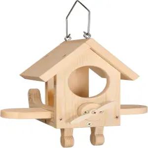 SYSTERBIRD 프리미엄 나무 새 모이통 키트 야외용 직접 제작 걸기 목공 공예품 및 DIY