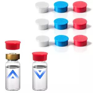 3ml 바이알용 13mm 보호 캡 9팩 간단한 식별 및 실험실 정리 재사용 가능한 플라스틱 안전 커버 주사용
