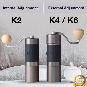 커피그라인더 Kingrinder-K2/K4 / K6 수동 휴대용 핸드 밀 48mm SUS420 스테인레스 스틸 버