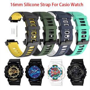 카시오 시계 G-SHOCK GA110 100 120 GA900 GA2100 DW-5600 GLS-8900 스포츠 밴드 액세서리용 16mm 실리콘