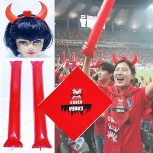 축구응원 3종세트 악마뿔 두건 응원풍선 붉은악마