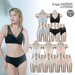 비비안 5+5+5 프리모션 인견 크로스볼륨 노와이어 여성속옷세트113412
