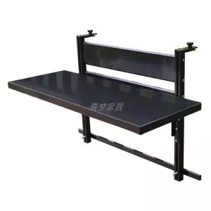 난간 테이블 야외평상 데크 발코니 테라스 선반 접이식 블랙(60x30cm)