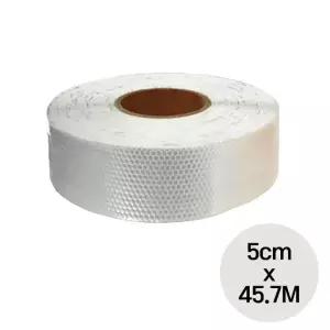 고품질 벌집패턴 고휘도 반사 테이프 백색 5cm x 45.7M 1롤 공사 (WBEAC7C)