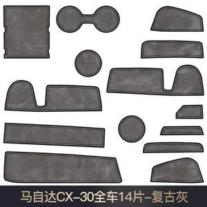 마쓰다 CX30 센터 콘솔 보관함 매트 자동 게이트 슬롯 컵 홀더 패드 용 자동차 도어 그루브