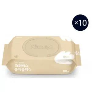 크리넥스 종이물티슈 80매, 10개
