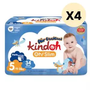 킨도 오슬림 에어쿨쿨 팬티형 기저귀 5단계 34매 4팩 BNS