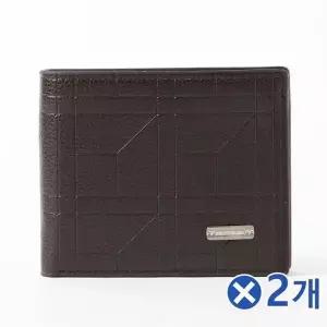 TBZ 다용도포켓 모던 가죽 반지갑 다크브라운x2개-WFMICG3