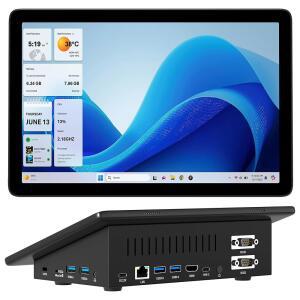 HIGOLEPC 미니 PC, 10.1인치 터치스크린 Win 듀얼 부팅 RAM/128GB ROM 자동 지원 N5095 5.0, 8GB HDMI, 11 컴퓨터, Pro Type-C, 셀러론 스크린, RS232 BT Wi-Fi
