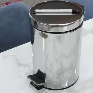 키친프리 스텐 페달 미우 휴지통 3L 화장실 거실 원형