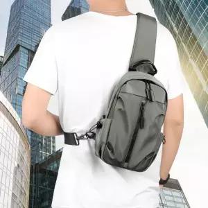 방수 슬링백 이 여행 등산 USB 충전 포트 남자 미니백