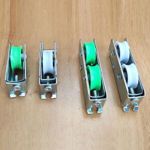 4PCS 757 유형 발코니 슬라이딩 도어 플라스틱 강철 창 풀리 알루미늄 합금 유리 황동 휠 음소거 롤러 하우스 하드웨어