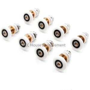 샤워 유리 슬라이딩 도어 행잉 휠 롤러 욕실 캐비닛 편심 풀리 직경 20mm 23mm 25mm 27mm 8