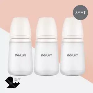 [보리보리/모윰]프리미엄 노꼭지 실리콘 젖병 260ml 트리플팩