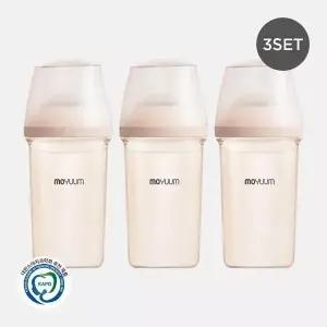 [보리보리/모윰]모브아 PPSU 와이드플러스 베이직 젖병 250ml 트리플팩