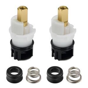 RP25513 수도꼭지 스템 교체용 델타 투핸들 수리 키트(RP24096 카트리지 RP4993 시트 및 스프링 RP24097 턴 스톱 1/4 2팩 포함)