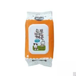 강아지 물티슈 손 발 엉덩이 100매 몸통세정용 강아지눈물자국 고양이물티슈 강아지물티슈