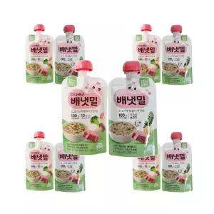 아이배냇 이유식 팬트리 배냇밀 실온이유식 완료기 세트 소고기브로콜리버섯진밥5+소고기양송이케일진밥5