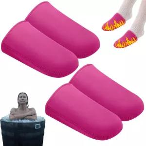잔마이 2쌍 3mm 네오프렌 발가락 커버 워머 블랙 부츠 써멀 풋 캡 스 배스 양말 겨울 사이클링 러닝용